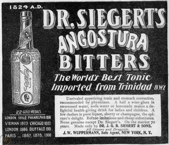 Anuncio antigo do bitter Angostura