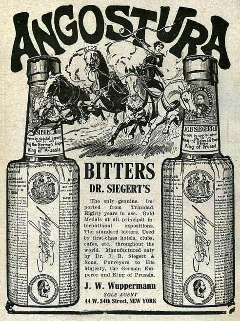 Anuncio antigo do bitter Angostura